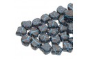 Czech Glass Ginko Beads - Ionic - Jet Blue 7,5x7,5mm - 10gr