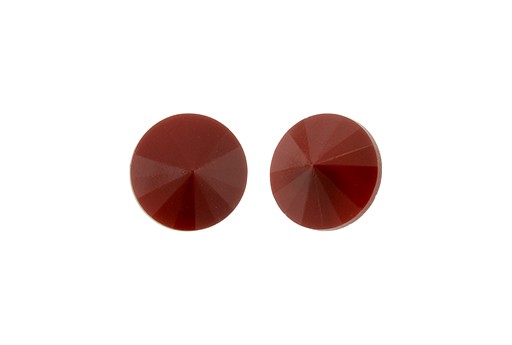 Cabochon Rivoli Matubo Dark Coral 12mm - 2pz