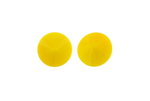 Cabochon Rivoli Matubo Opaque Yellow 14mm - 1pz