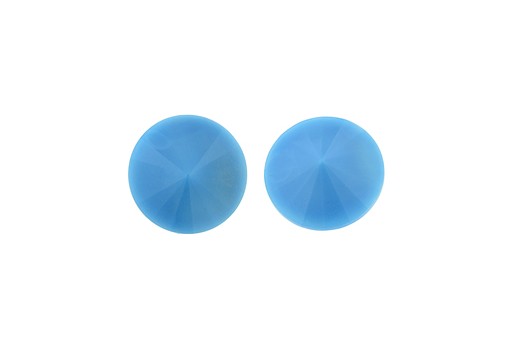 Cabochon Rivoli Matubo Turquoise Blue 14mm - 1pz