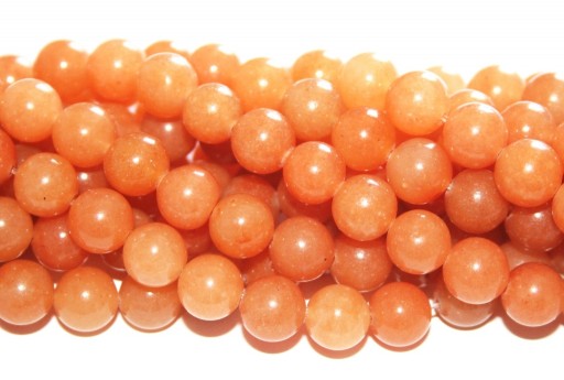 Aventurine Plain Round - Red 8mm - 44pcs