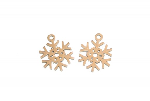 Stainless Steel Charms Snowflake - 15x11mm - 2pcs
