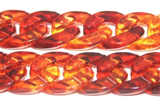 Brown Acrylic Oval Link 23x17mm - 20pcs