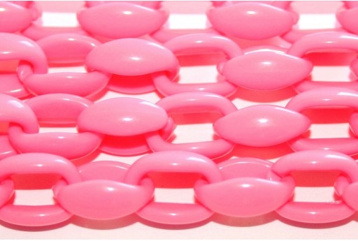 Coral Acrylic Oval Link 16x11mm - 45pcs