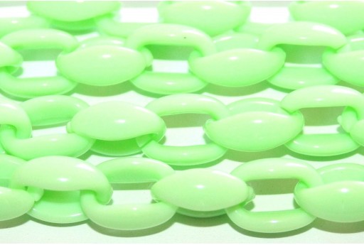 Light Green Acrylic Oval Link 16x11mm - 45pcs