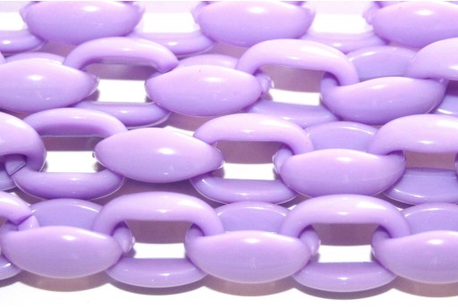 Purple Acrylic Oval Link 16x11mm - 45pcs