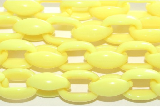 Yellow Acrylic Oval Link 16x11mm - 45pcs