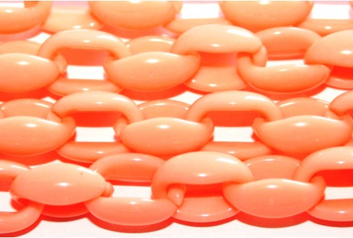 Peach Acrylic Oval Link 16x11mm - 45pcs