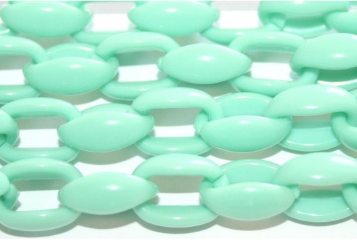 Green Acrylic Oval Link 16x11mm - 45pcs