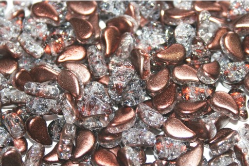 Czech Glass Beads Paisley Duo Slushy - Cola 8x5mm - 10gr 2