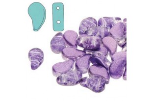 Czech Glass Beads Paisley Duo Slushy - Purple Grape 8x5mm - 10gr