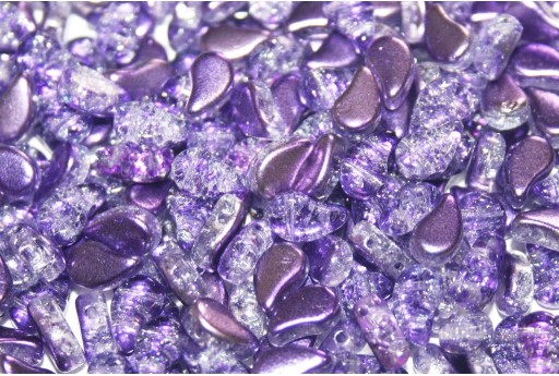 Czech Glass Beads Paisley Duo Slushy - Purple Grape 8x5mm - 10gr 2