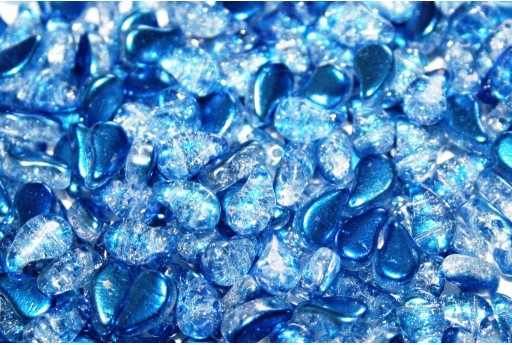 Czech Glass Beads Paisley Duo Slushy - Blue Raspberry 8x5mm - 10gr 2