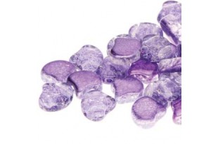 Czech Glass Ginko Beads Slushy - Purple Grape 7,5x7,5mm - 10gr