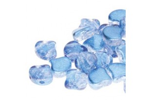Czech Glass Ginko Beads Slushy - Blue Raspberry 7,5x7,5mm - 10gr
