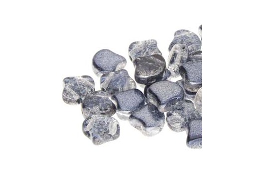 Czech Glass Ginko Beads Slushy - Licorice 7,5x7,5mm - 10gr