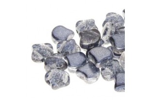 Czech Glass Ginko Beads Slushy - Licorice 7,5x7,5mm - 10gr