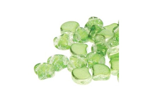 Czech Glass Ginko Beads Slushy - Sour Apple 7,5x7,5mm - 10gr