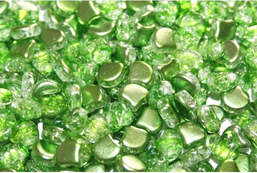 Czech Glass Ginko Beads Slushy - Sour Apple 7,5x7,5mm - 10gr 2