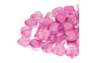 Czech Glass Ginko Beads Slushy - Bubble Gum 7,5x7,5mm - 10gr