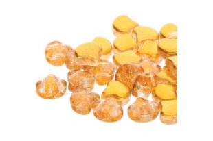 Czech Glass Ginko Beads Slushy - Orange 7,5x7,5mm - 10gr