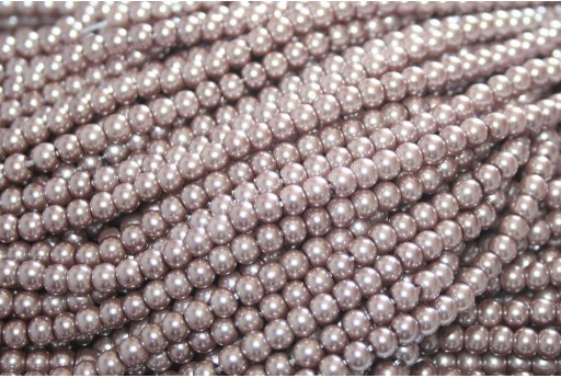 Glass Pearls Strand Bronze 4mm - 108pcs