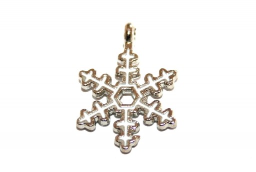 Metal Charms Christmas Snowflake 21x16mm - 2pcs