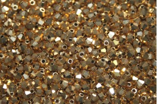 Bicones Preciosa - MC Bead Rondell - Crystal Aurum Full 3mm - 30pcs