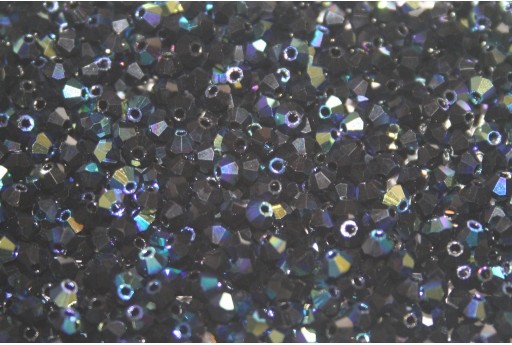 Bicones Preciosa - MC Bead Rondell - Jet AB 3mm - 30pcs 2