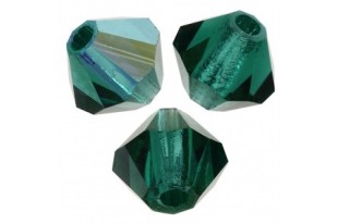 Bicones Preciosa - MC Bead Rondell - Emerald AB 3mm - 30pcs