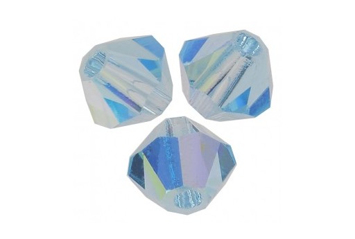 Bicones Preciosa - MC Bead Rondell - Aquamarine AB 3mm - 30pcs