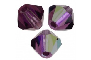 Bicones Preciosa - MC Bead Rondell - Amethyst AB 3mm - 30pcs