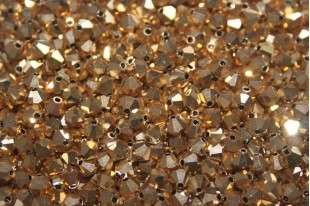 Bicones Preciosa - MC Bead Rondell - Crystal Aurum Full 4mm - 30pcs