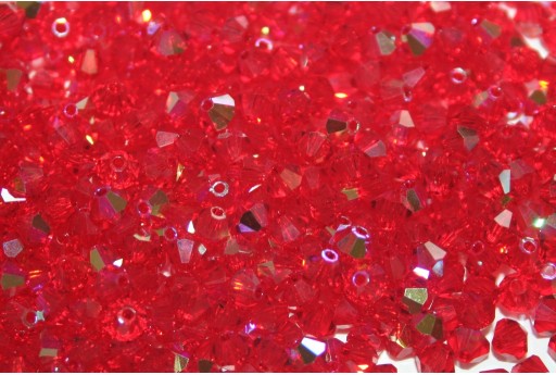 Bicones Preciosa - MC Bead Rondell - Light Siam AB 4mm - 30pcs 2