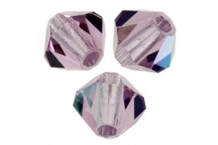 Bicones Preciosa - MC Bead Rondell - Light Amethyst AB 4mm - 30pcs