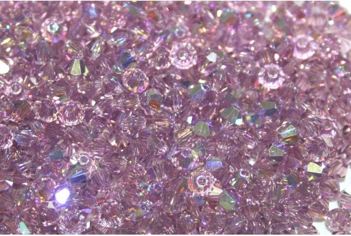 Bicones Preciosa - MC Bead Rondell - Light Amethyst AB 4mm - 30pcs 2