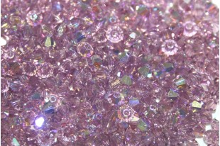 Bicones Preciosa - MC Bead Rondell - Light Amethyst AB 4mm - 30pcs