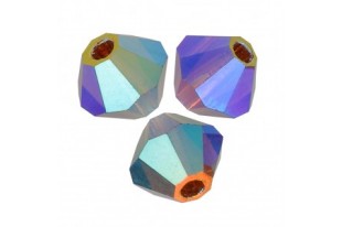 Bicones Preciosa - MC Bead Rondell - Smoked Topaz AB 2X 4mm - 30pcs