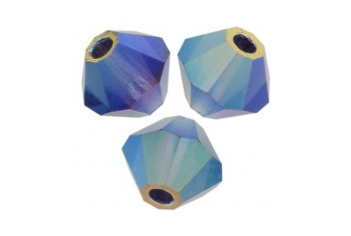 Biconi Preciosa - MC Bead Rondelle - Deep Tanzanite AB 2X 4mm - 30pz