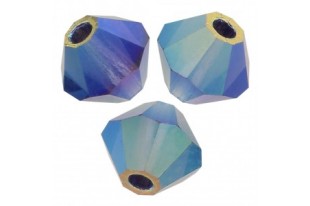 Bicones Preciosa - MC Bead Rondell - Deep Tanzanite AB 2X 4mm - 30pcs