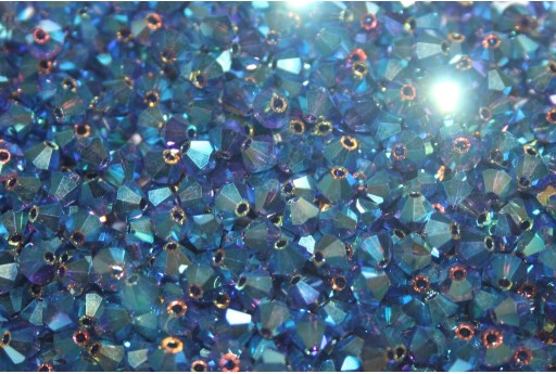 Bicones Preciosa - MC Bead Rondell - Deep Tanzanite AB 2X 4mm - 30pcs 2