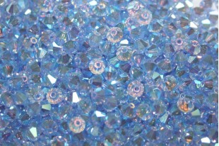 Bicones Preciosa - MC Bead Rondell - Light Sapphire AB 2X 4mm - 30pcs