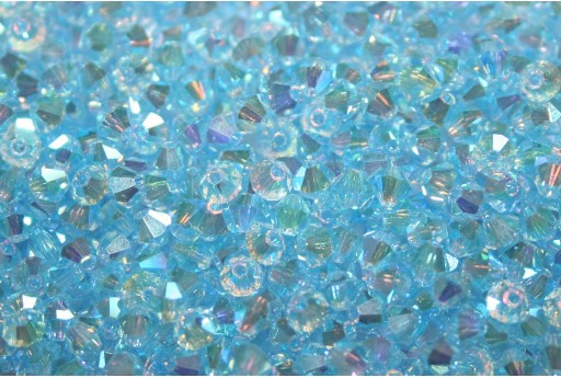 Bicones Preciosa - MC Bead Rondell - Aquamarine AB 2X 4mm - 30pcs 2