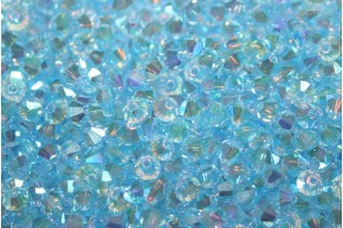 Bicones Preciosa - MC Bead Rondell - Aquamarine AB 2X 4mm - 30pcs