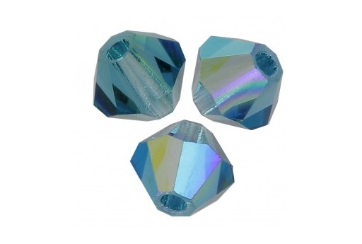 Bicones Preciosa - MC Bead Rondell - Capri Blue AB 2X 4mm - 30pcs