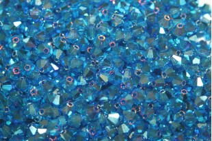 Bicones Preciosa - MC Bead Rondell - Capri Blue AB 2X 4mm - 30pcs