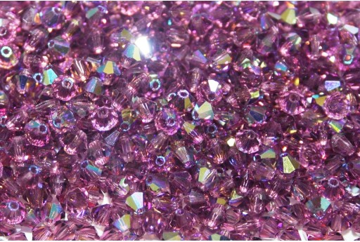 Bicones Preciosa - MC Bead Rondell - Amethyst AB 4mm - 30pcs 2