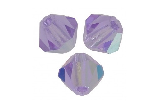 Bicones Preciosa - MC Bead Rondell - Violet AB 4mm - 30pcs