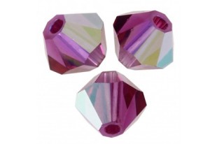 Biconi Preciosa - MC Bead Rondelle - Fuchsia AB 4mm - 30pz