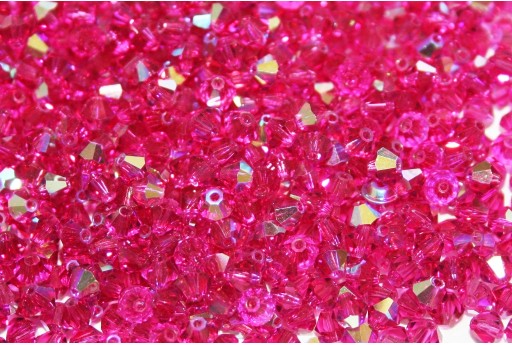 Bicones Preciosa - MC Bead Rondell - Fuchsia AB 4mm - 30pcs 2